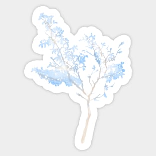 Blue Watercolour Tree Sticker